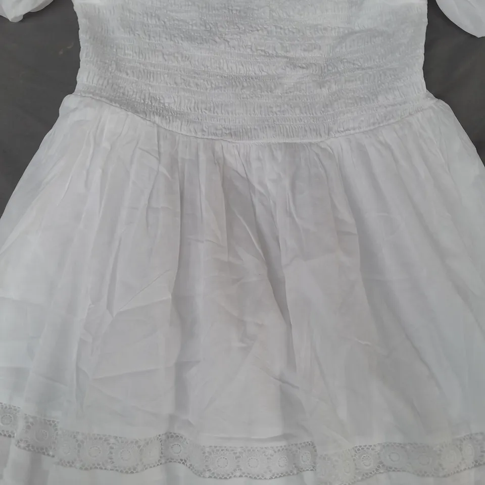 NOBODY'S CHILD PETRA MIDAXI DRESS IN WHITE SIZE 14
