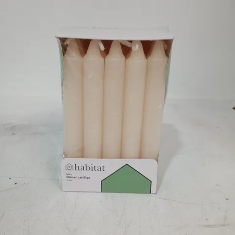 SEALED HABITAT 20-PACK OF IVORY DINNER CANDLES