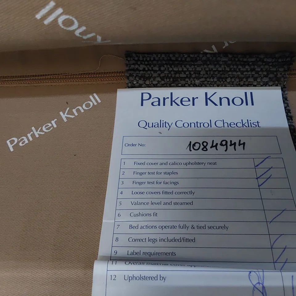QUALITY BRITISH DESIGNER PARKER KNOLL COLORADO POWER RECLINING THREE SEATER SOFA CHARCOAL FABRIC 