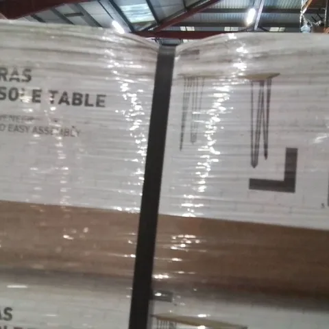 PALLET CONTAINING A LARGE QUANTITY OF BRAND NEW ZORRAS CONSOLE TABLES