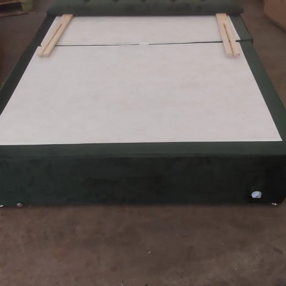 NADYAH DIVAN BED SET SIZE: DOUBLE (4'6) COLOUR: PINE GREEN STORAGE TYPE:2 DRAWERS