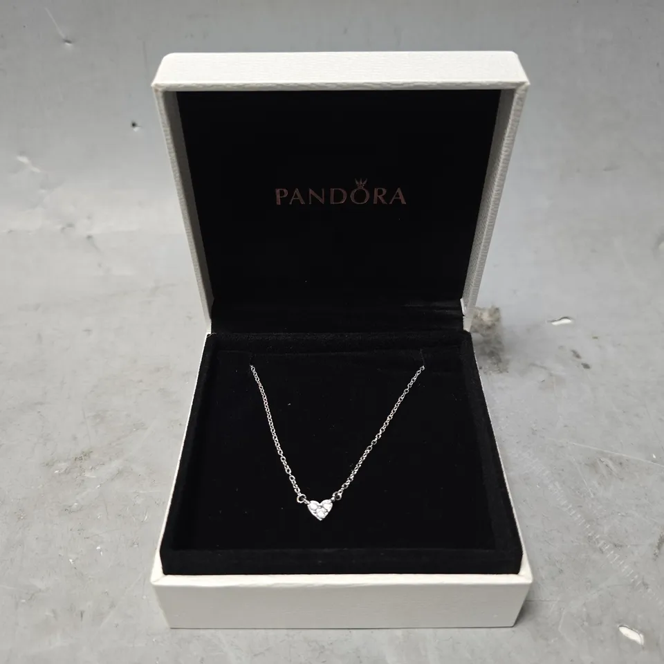 BOXED PANDORA MINI HEART NECKLACE 