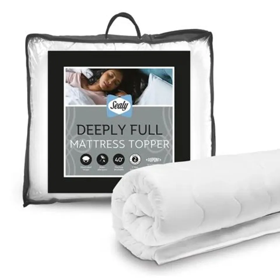 BAGGED SEALY DEEPLY FULL LUXURY MATTRESS TOPPER // SIZE: SUPER KING (180 X 200CM APPROX) 