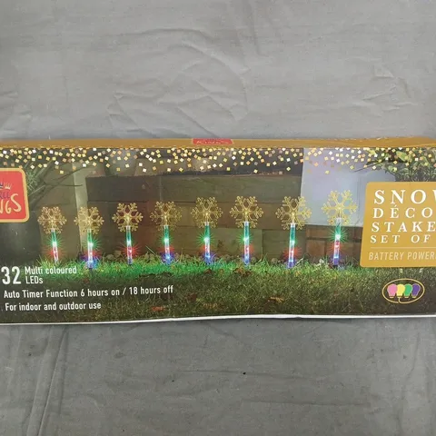 BOXED SET 8 BATTERY MULTI SNOWFLAKES