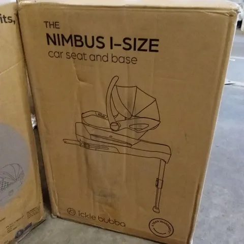BOXED ICKLE BUBBA THE NIMBUS I-SIZE CAR SEAT AND BASE