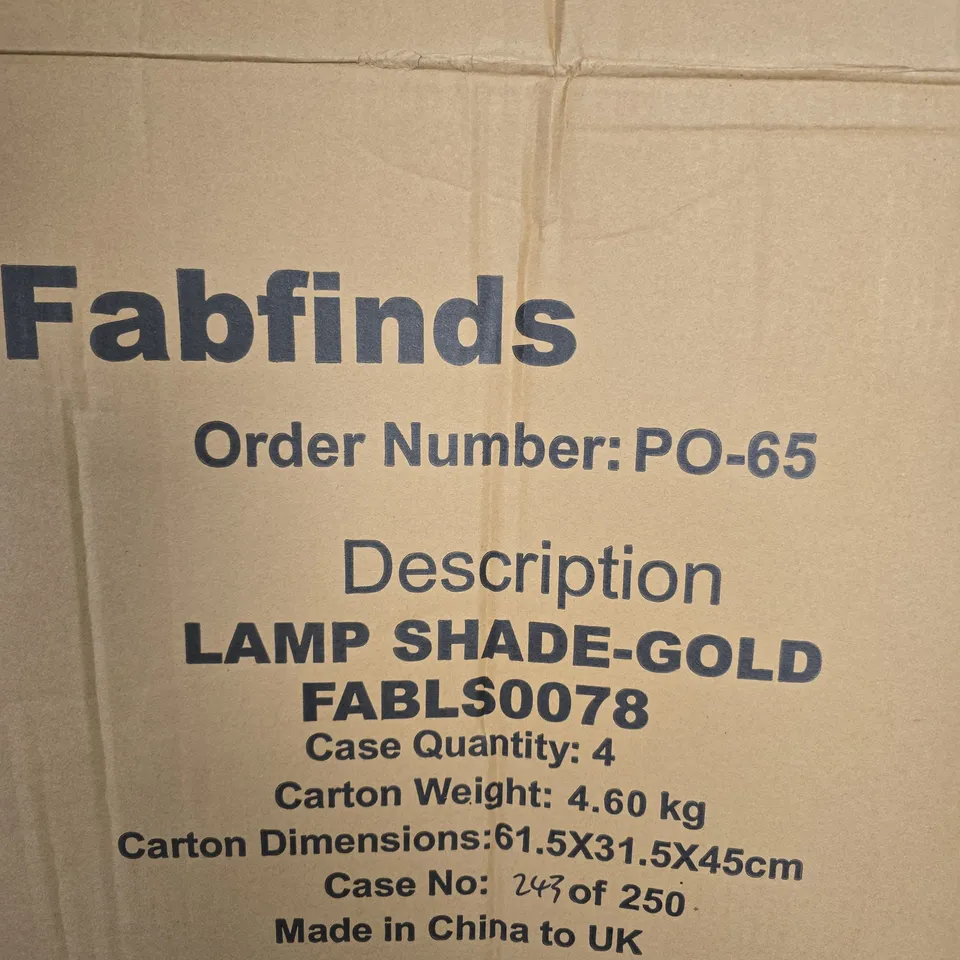 FABFINDS CRYSTAL LAMP SHADE – GOLD, PACK OF 3