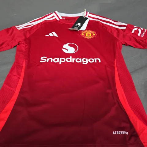 ADIDAS MANCHESTER UNITED FOOTBALL CLUB SHIRT - SIZE 11-12 YEARS