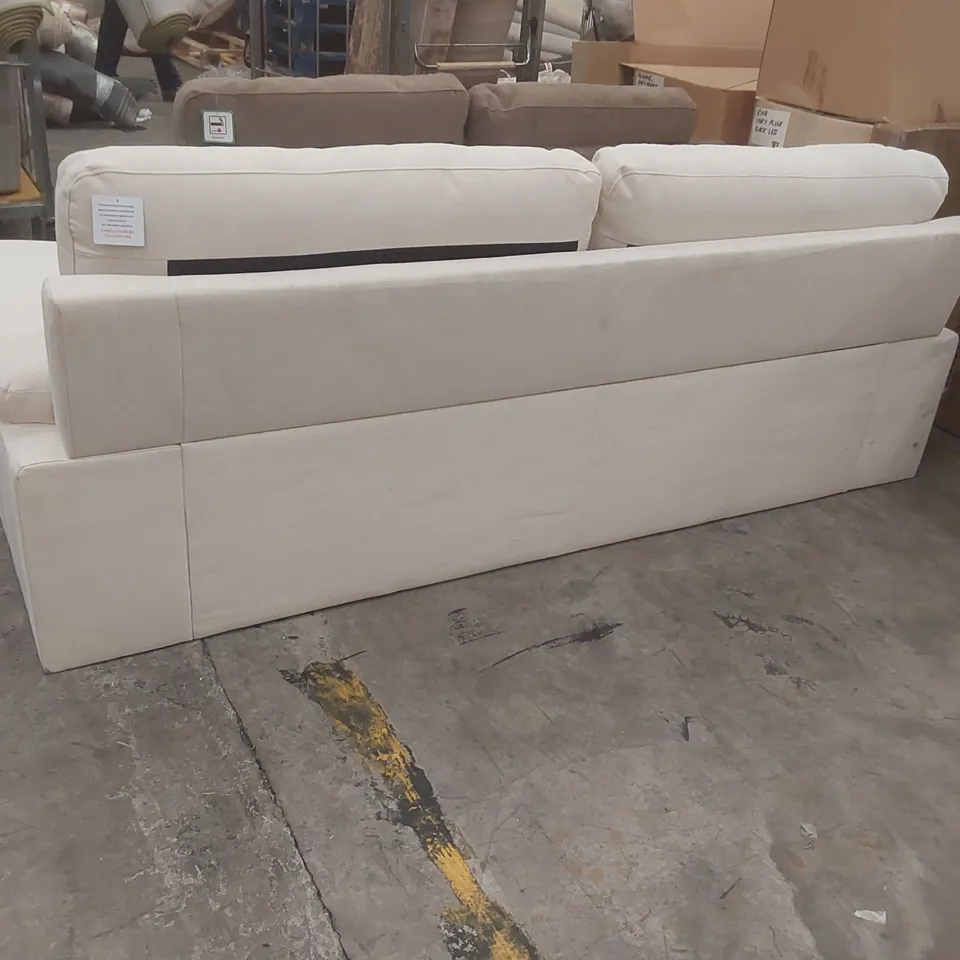 QUALITY DESIGNER 3-SEATER FABRIC UPHOLSTERED SOFA