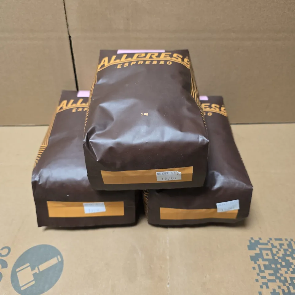 3 X ALLPRESS ESPRESSO GUATEMALA CHAK MOOL COFFEE BEANS – APPLE, FIG & COCOA - 3 X 1KG