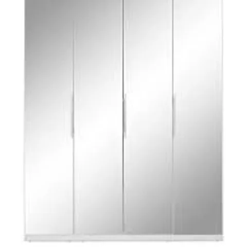 BOXED PRAGUE MIRRORED 4-DOOR WARDROBE (4 BOXES)