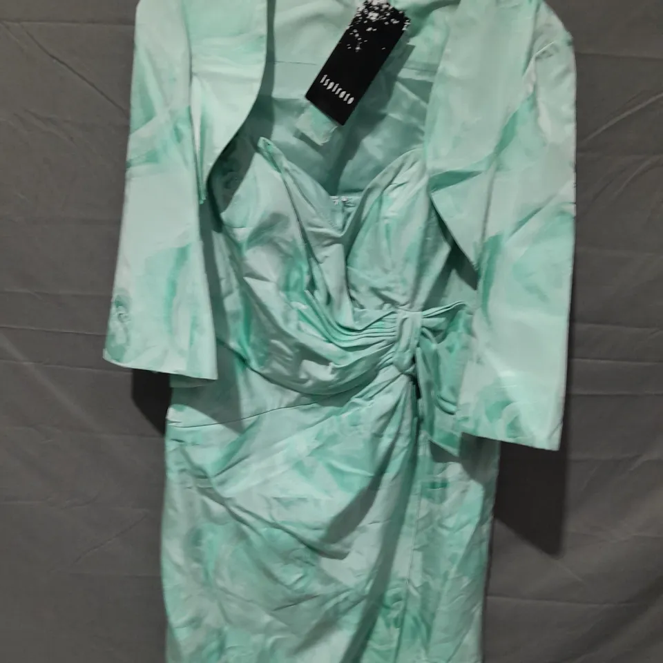 ISPIRATO AQUA ROSE OCCASIONAL DRESS WITH SHOULDER JACKET - 16