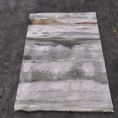 Abstract Grey-Patterned Rug Runner (120x170cm)