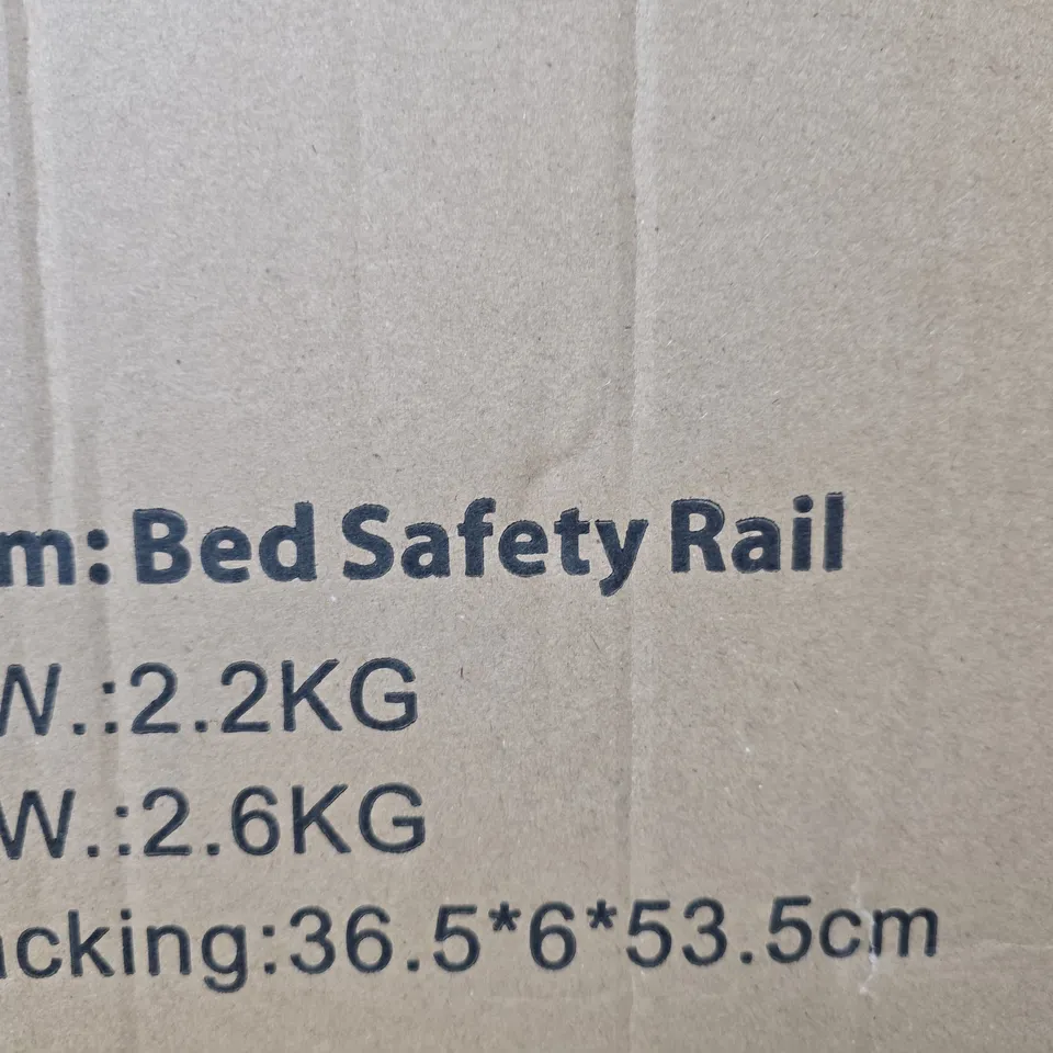 BED SAFETY RAIL – STEEL FRAME WITH BRACKETS, WRAPPED IN PLASTIC