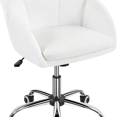 BOXED YAHEETECH VELVET DESK CHAIR CUTE MAKEUP VANITY CHAIR SNOWY