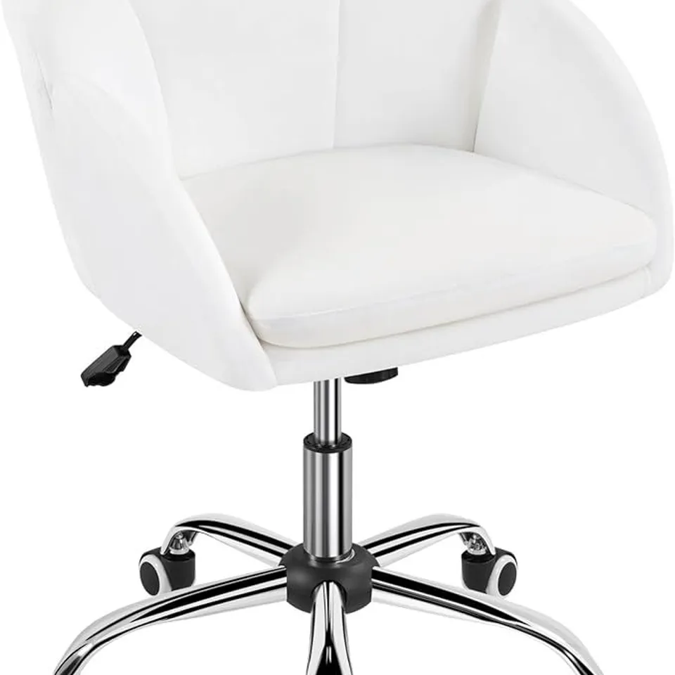 BOXED YAHEETECH VELVET DESK CHAIR CUTE MAKEUP VANITY CHAIR SNOWY