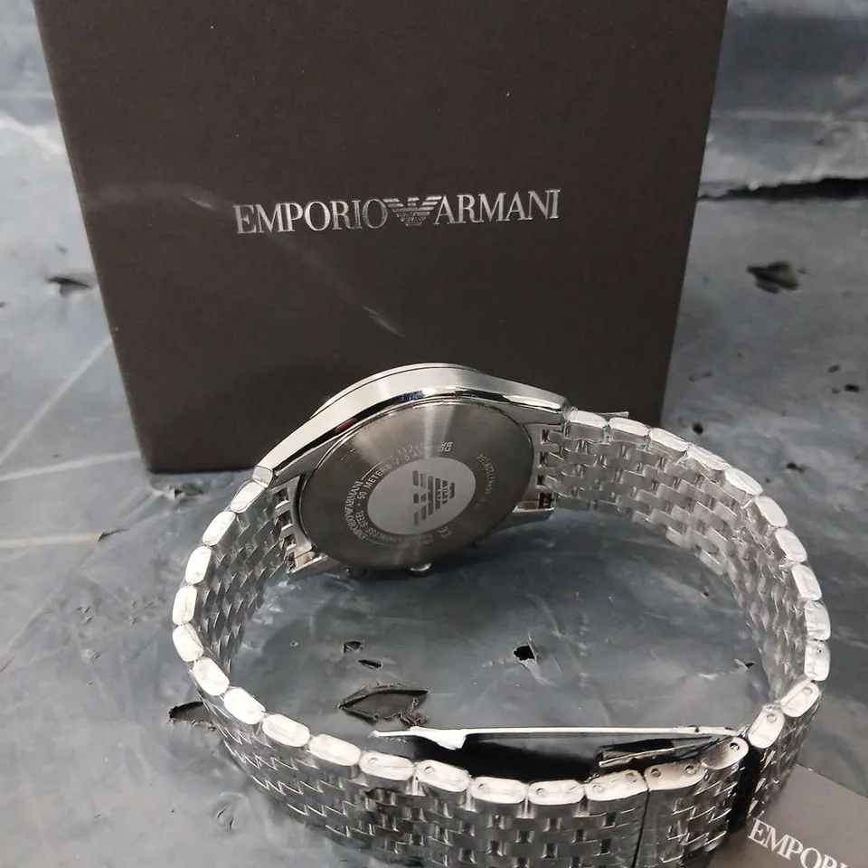 EMPORIO ARMANI CHRONOGRAPH STAINLESS STEEL WATCH