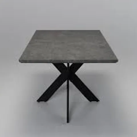 BOXED CONCRETE DINING TABLE BLACK/GREY CONCRETE (2 BOXES)