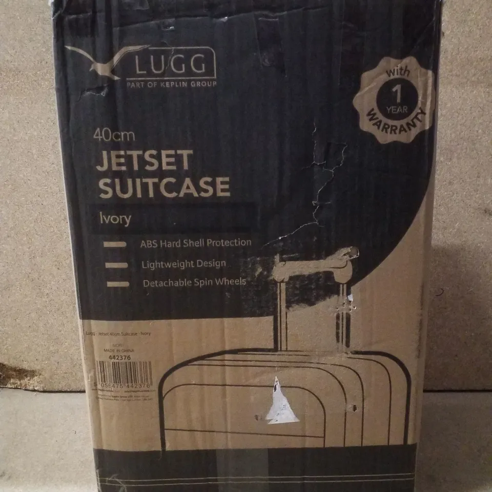 BOXED LUGG JETSET 40CM SUITCASE - IVORY