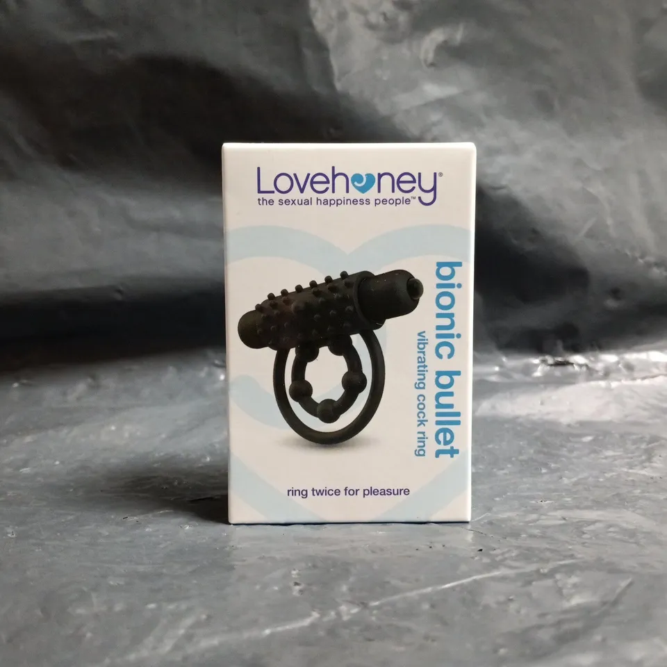 BOXED LOVEHONEY BIONIC BULLET VIBRATING COCK RING
