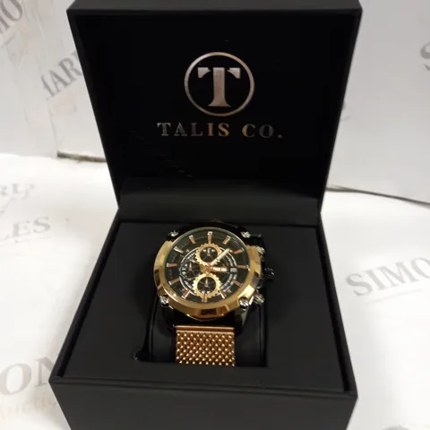 MENS TALIS CO T8120 WATCH β CHRONOGRAPH MOVEMENT β STAINLESS STEEL STRAP β LIMITED EDITION MODEL