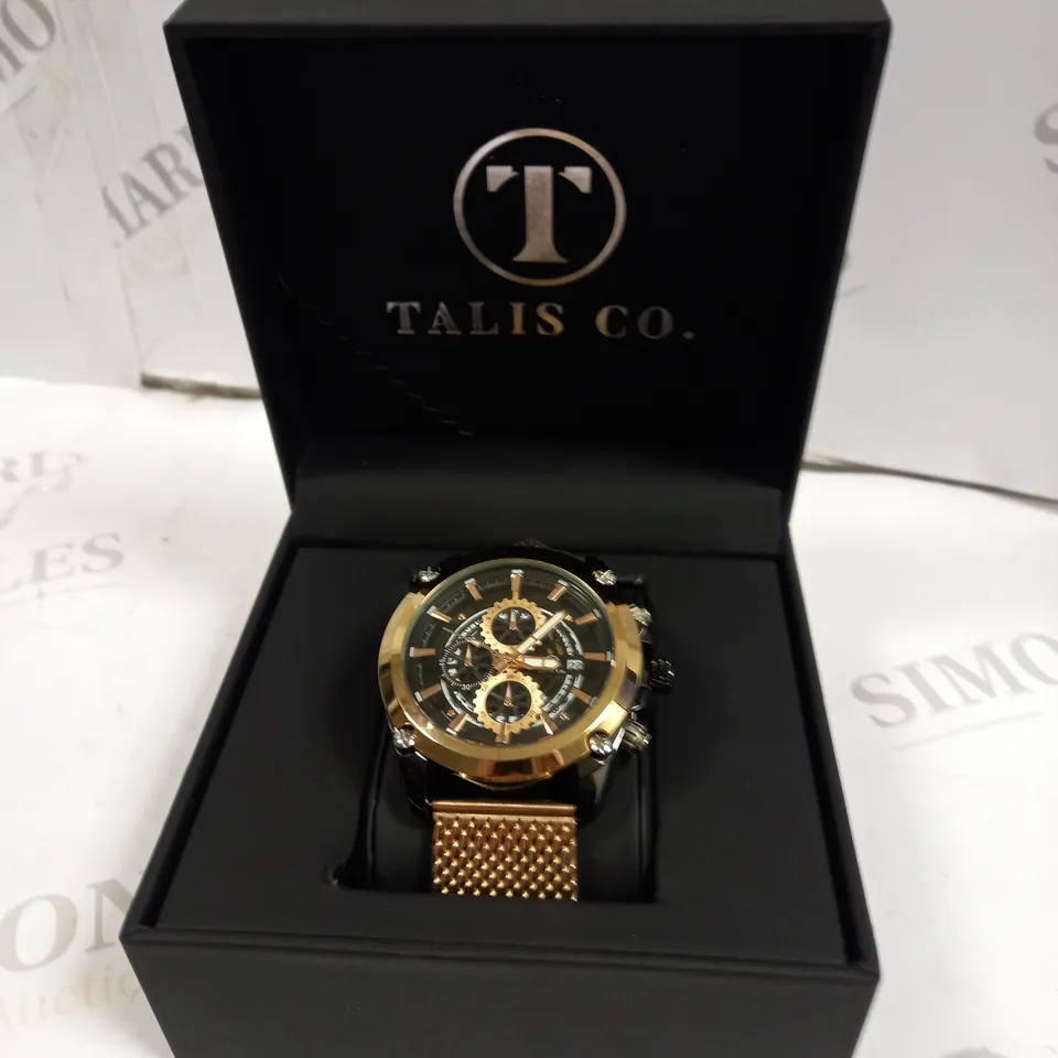 MENS TALIS CO T8120 WATCH – CHRONOGRAPH MOVEMENT – STAINLESS STEEL STRAP – LIMITED EDITION MODEL