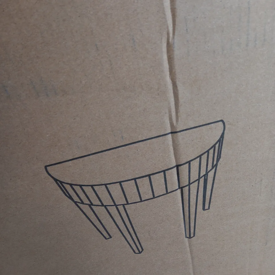 VEGAS OCCASIONAL HALF MOON MIRRORED CONSOLE TABLE RRP £129