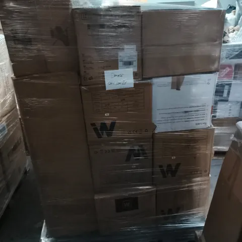 PALLET CONTAINING LARGE QUANTITY OF HOUSEHOLD ITEMS TOO INCLUDE AIR FRYERS , MASSAGERS , ETC  