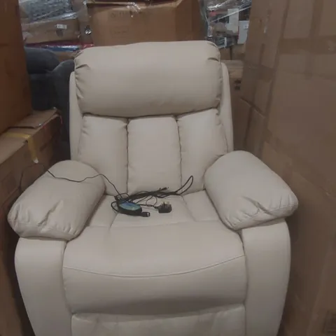 DESIGNER FAUX LEATHER ELECTRIC RECLINING ARMCHAIR