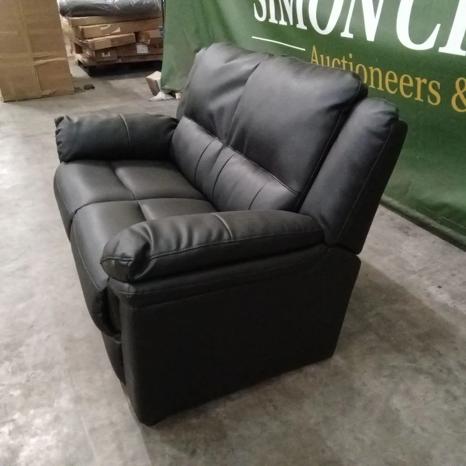 ALBION LUXURY FAUX LEATHER HIGH BACK 2 SEATER SOFA RRP £519