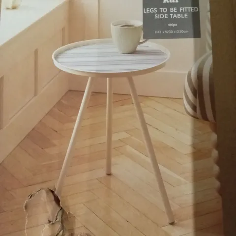 BOXED KAI SIDE TABLE, STRIPED