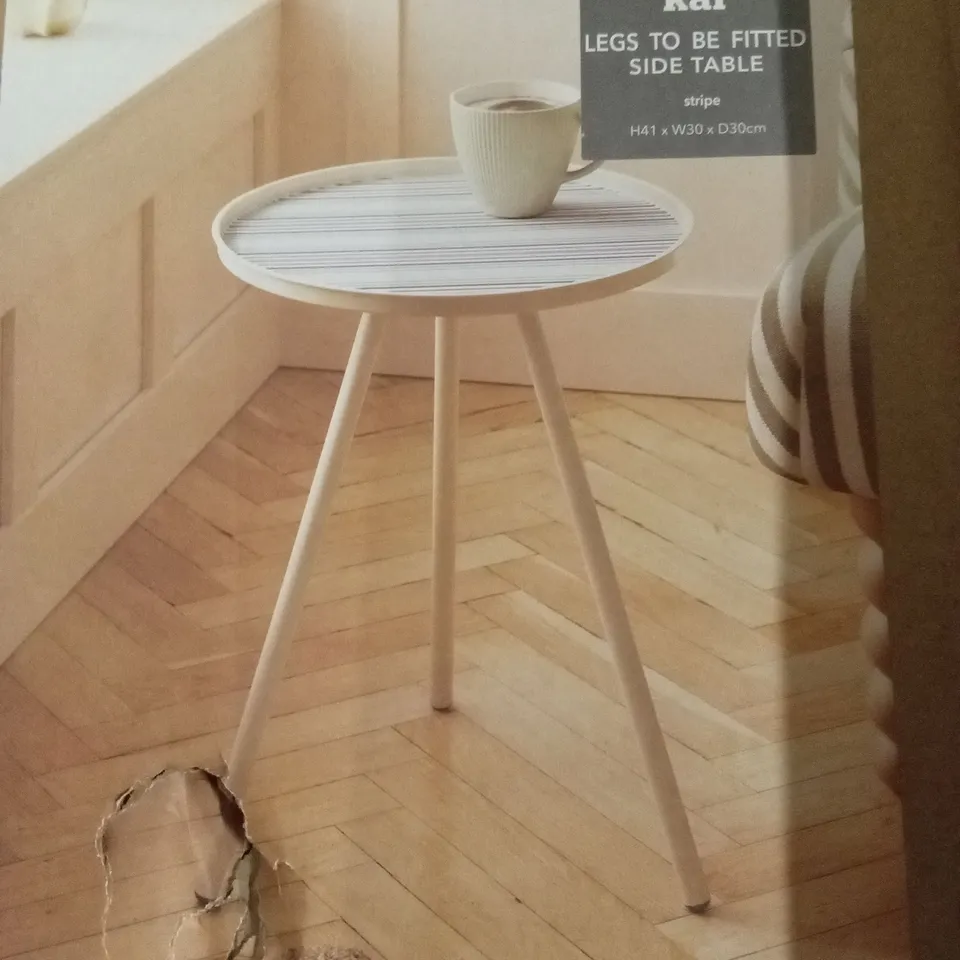 BOXED KAI SIDE TABLE, STRIPED 