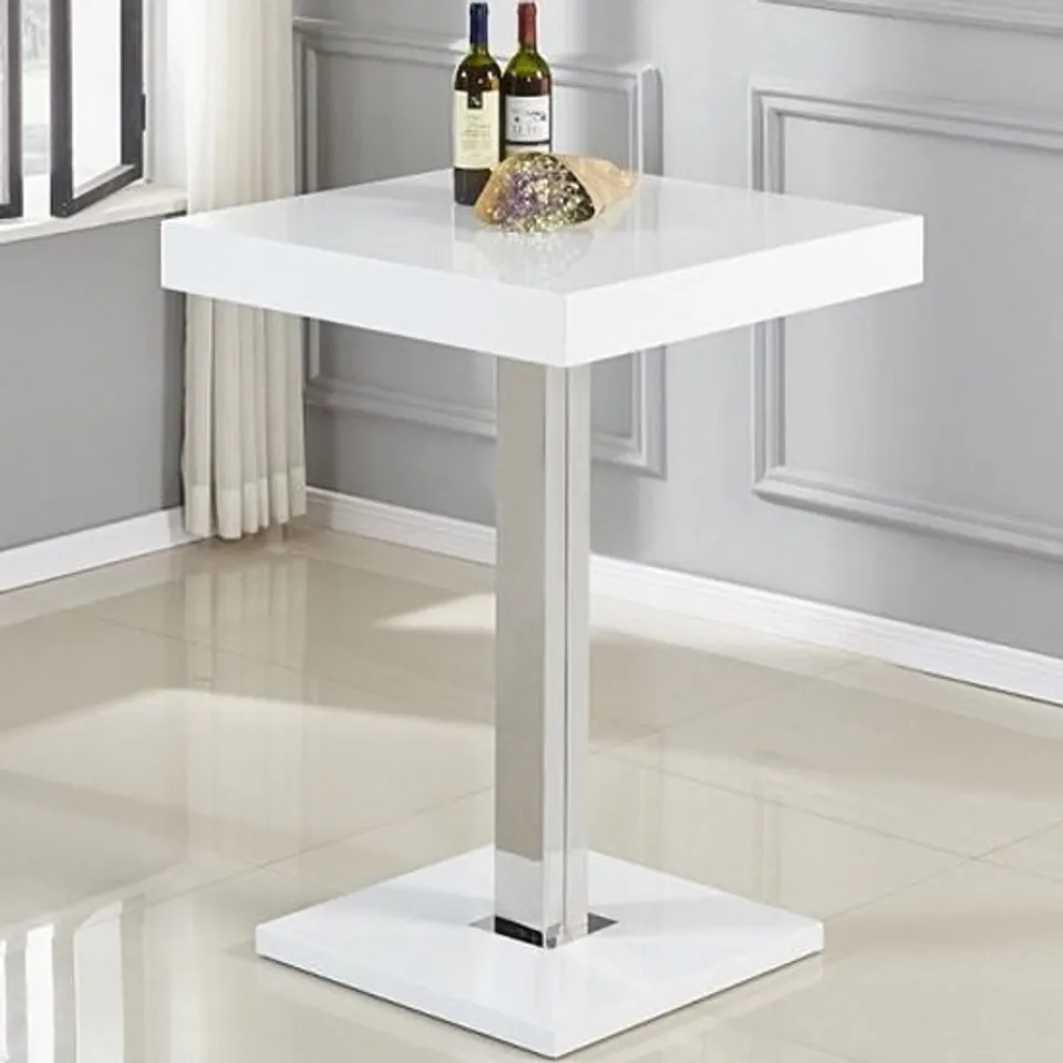 BOXED TOPAZ WHITE BAR TABLE (1 BOX)