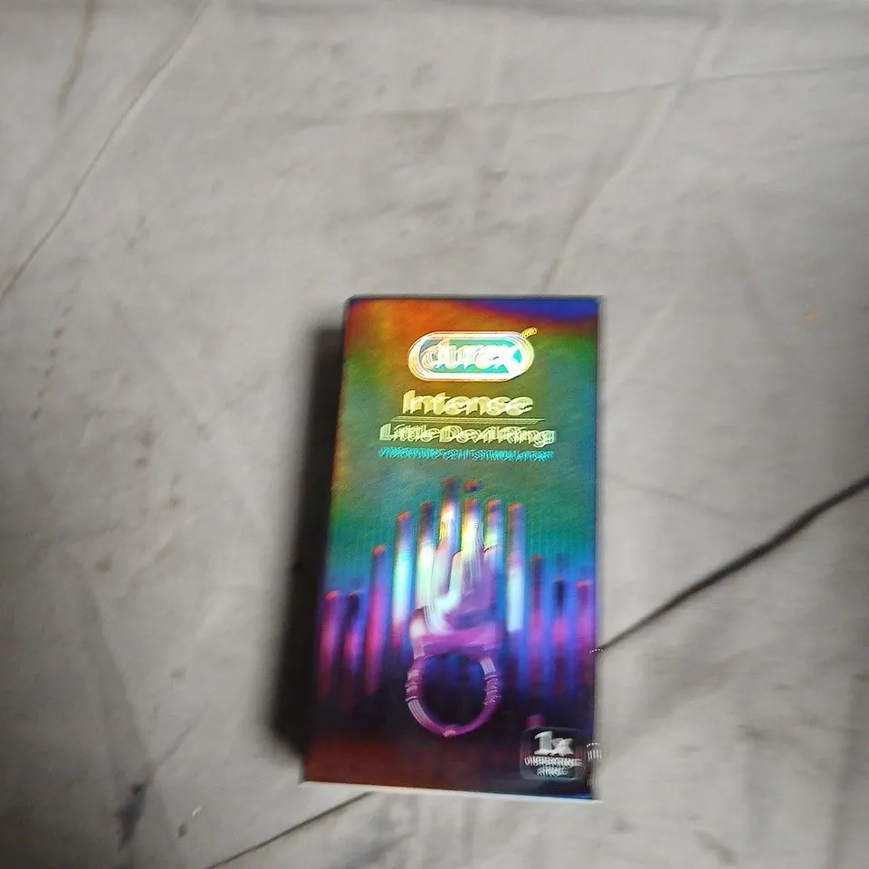 BOX OF APPROXIMATELY 30 ASSORTED ADULT SEX TOYS AND ACCESSORIES INCLUDING LATEX STOCKINGS , STUD 100 DESENSITISING SPRAY FOR MEN AND DUREX INTENSE LITTLE DEVIL RING 