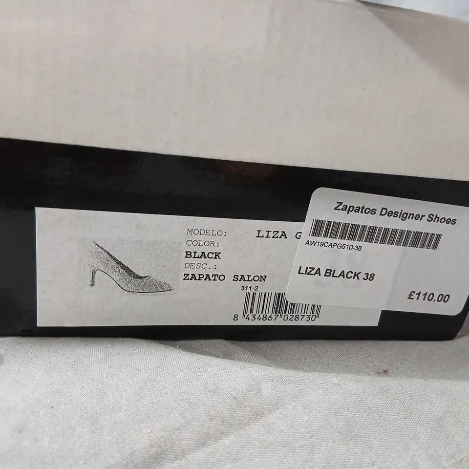 CAPOLLINI LIZA BLACK HIGH HEEL SHOES – UK 5 (EU 38)