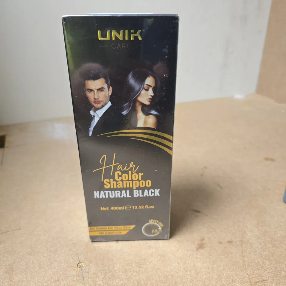 UNIK CARE HAIR COLOR SHAMPOO – NATURAL BLACK, 400 ML
