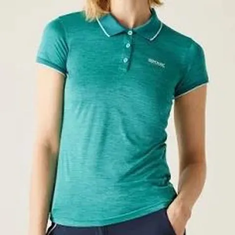 REGATTA WOMENS REMEX II POLO NECK T-SHIRT ENAMEL SIZE 10