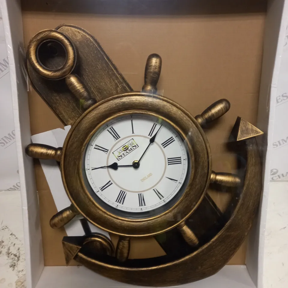 CLOCK STAMS PLASTIC ANCHOR WALL CLOCK