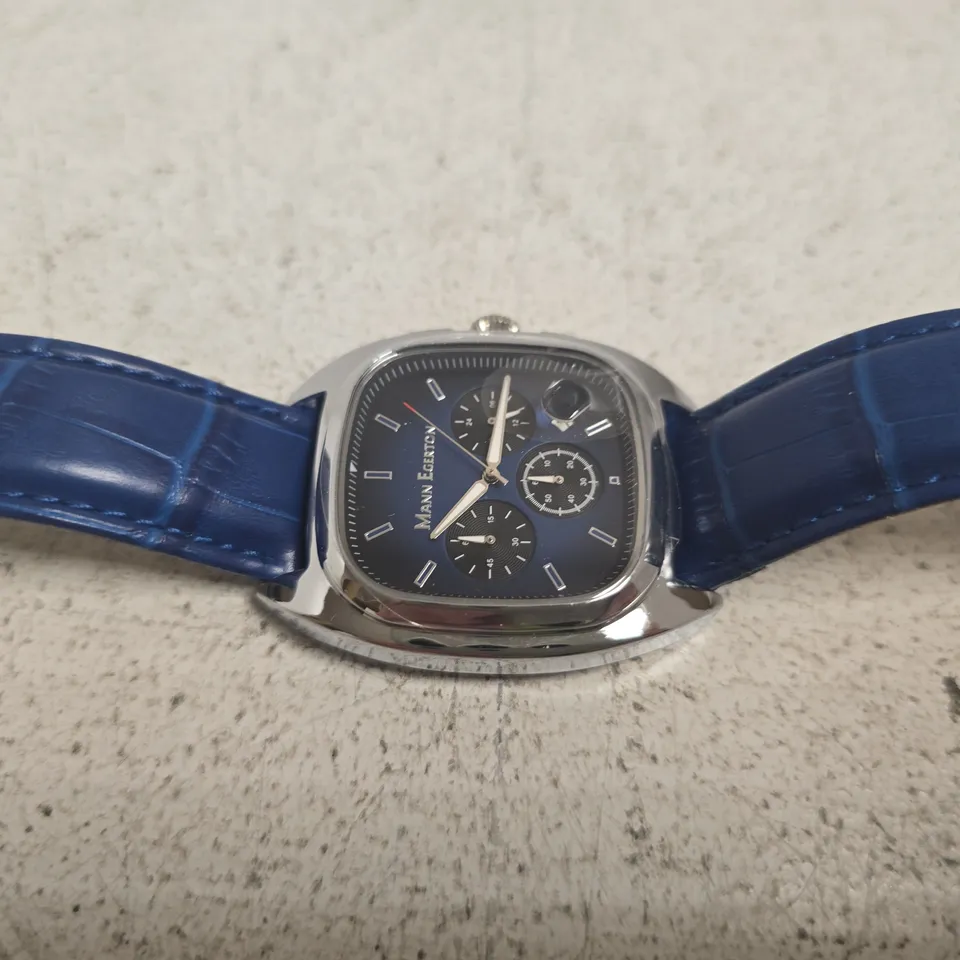 MANN EGERTON GLIDER WATCH IN STEEL/BLUE