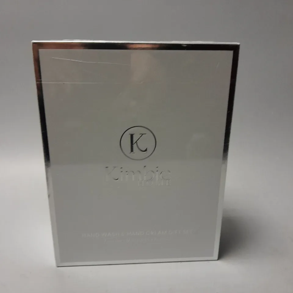 SEALED KIMBIE HOME HAND WASH AND HAND CREAM GIFT SET IN TANGERINE, HONEYSUCKLE AND PATCHOULI