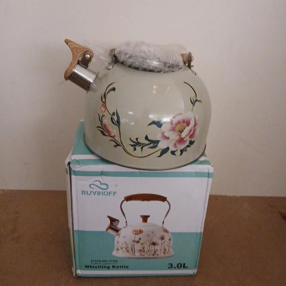 RUYIHOFF FLORAL WHISTLING KETTLE 3.0L – BOXED