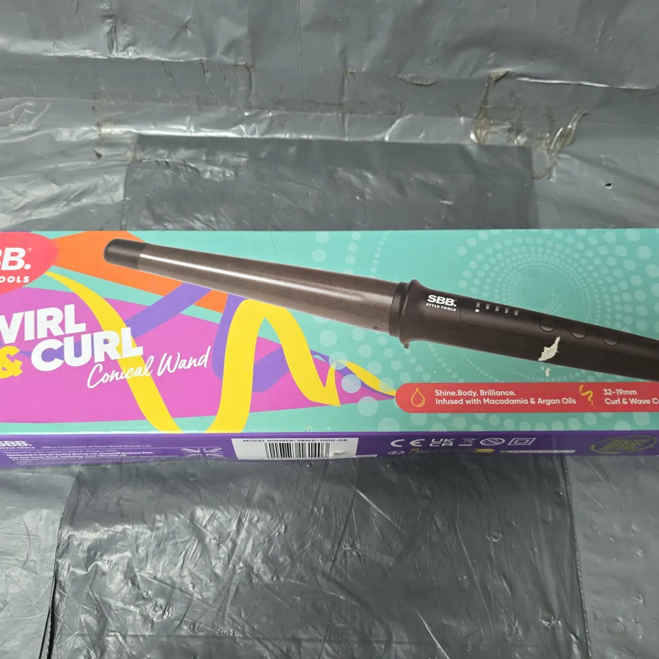 BOXED TWIRL AND CURL CONICAL WAND 