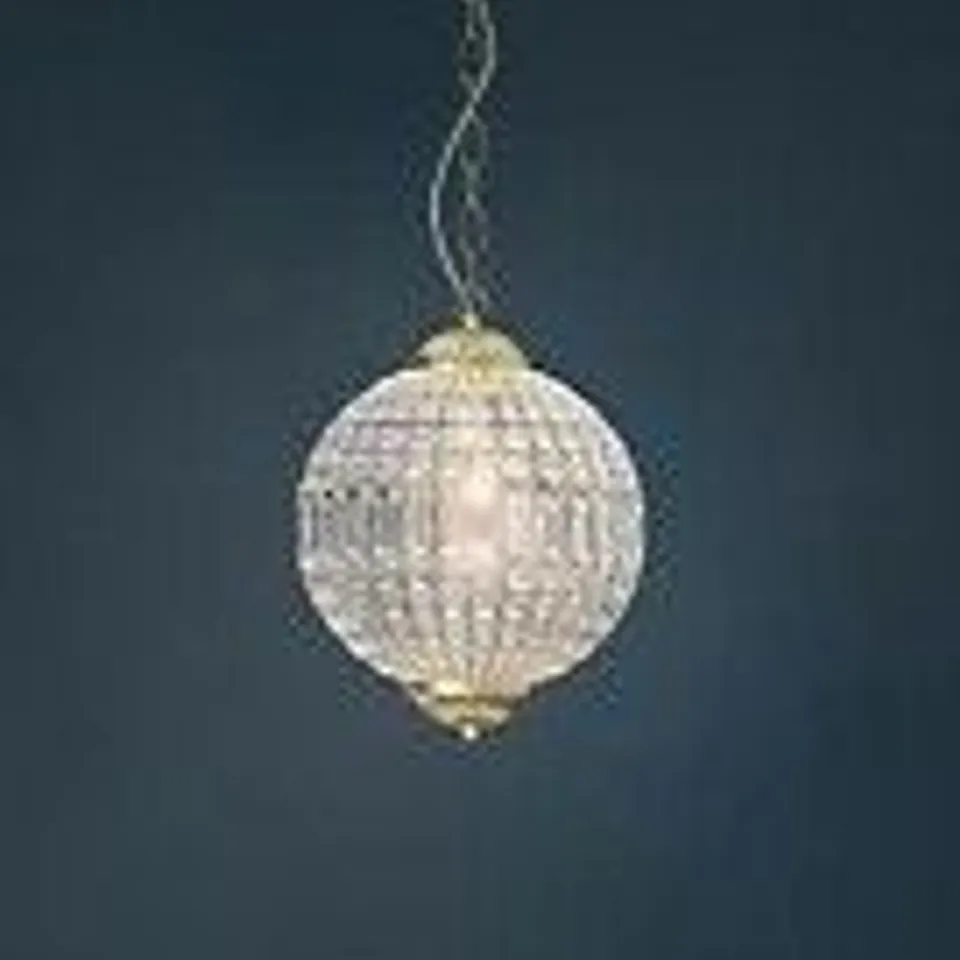 M&S DAR GEM BALL CHROME SMALL PENDANT LIGHT FITTING 