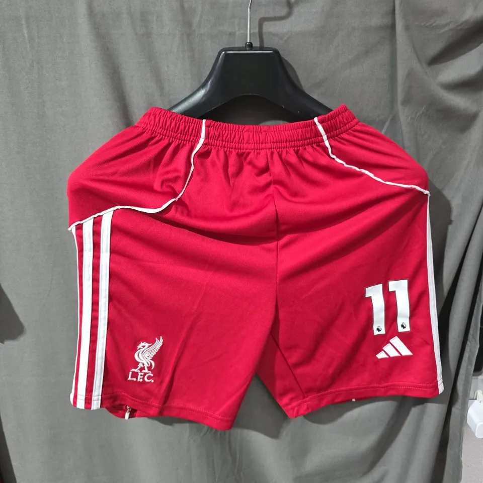 LIVERPOOL FC M. SALAH 11 HOME SHIRT + SHORTS – ADIDAS OFFICIAL LICENSED PRODUCT, SIZE UK 28