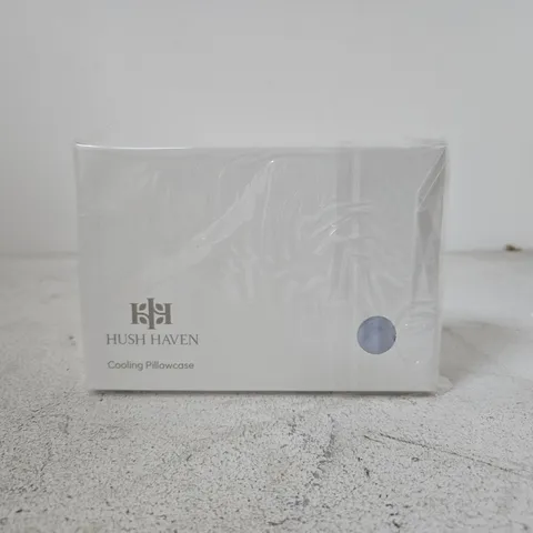 APPROXIMATELY 60 BOXED HUSH HAVEN COOLING PILLOWCASES IN SILVER COLOUR