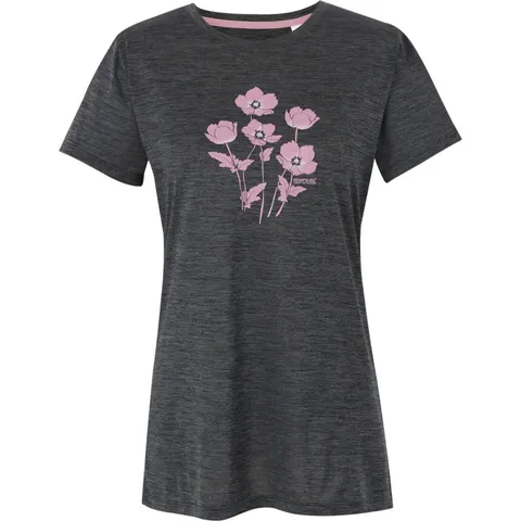 BRAND NEW REGATTA WOMENS FINGAL IX TEE IN SEAL GREY MARL - UK 22