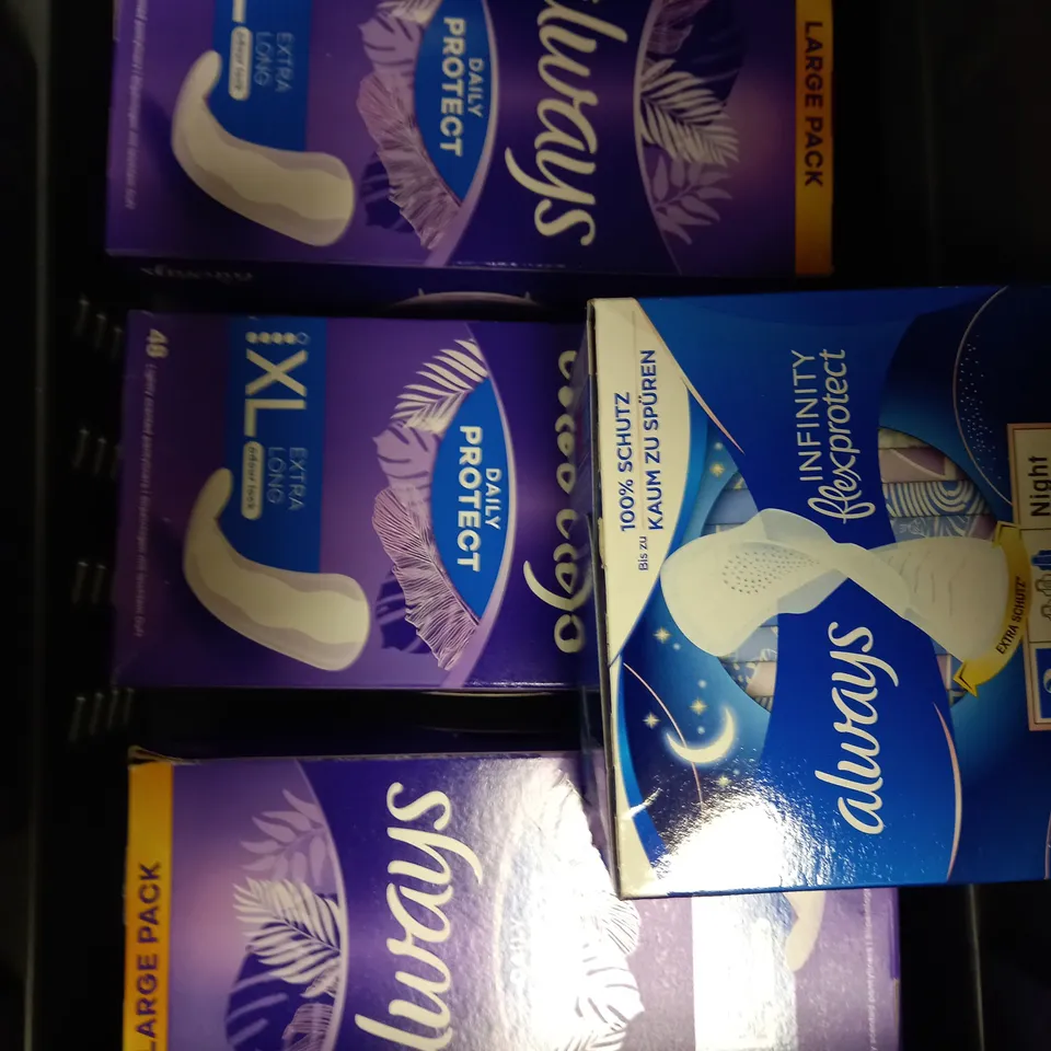 BOX OF 7 ALWAYS DAILY & NIGHT PROTECT PANTYLINERS 
