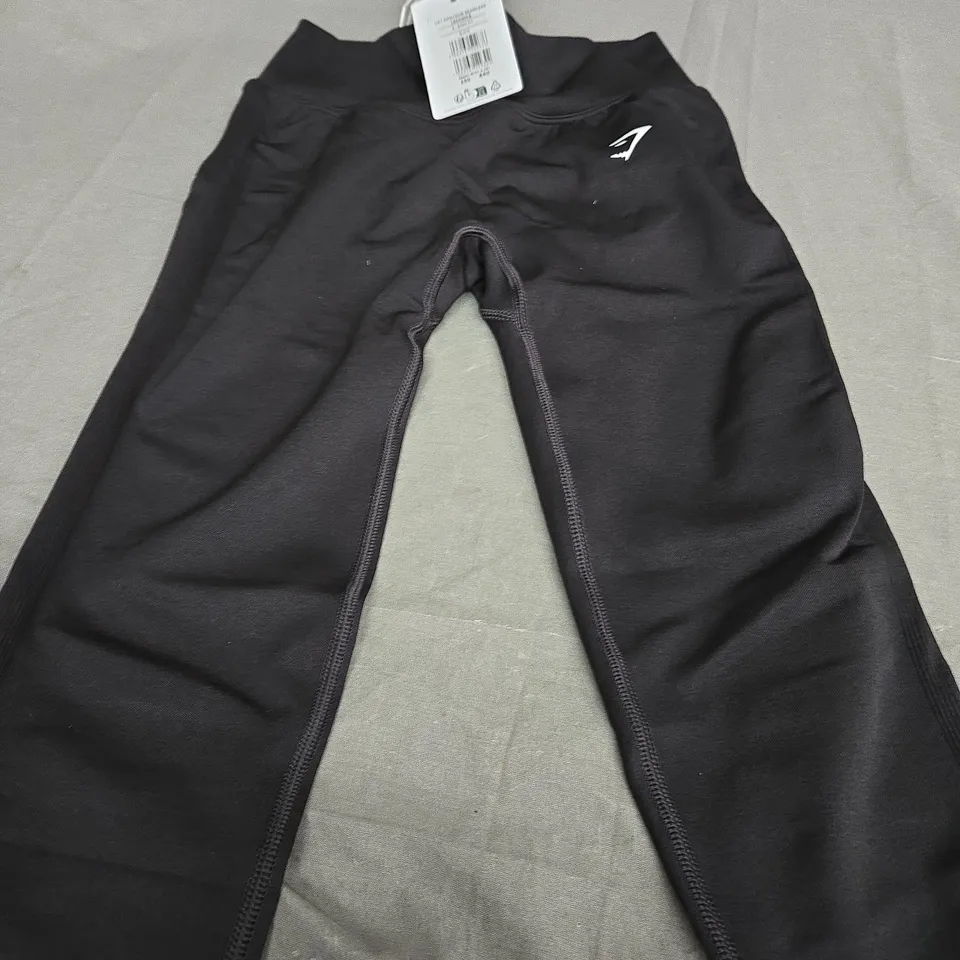 GYMSHARK LIFT CONTOUR SEAMLESS LEGGINGS IN BLACK - SMALL