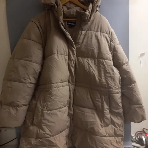 CENTIGRADE 2 N 1 PADDED COAT IN TAUPE - 4XL