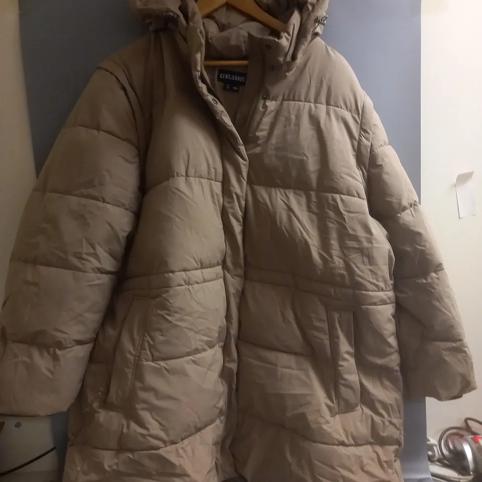 CENTIGRADE 2 N 1 PADDED COAT IN TAUPE - 4XL