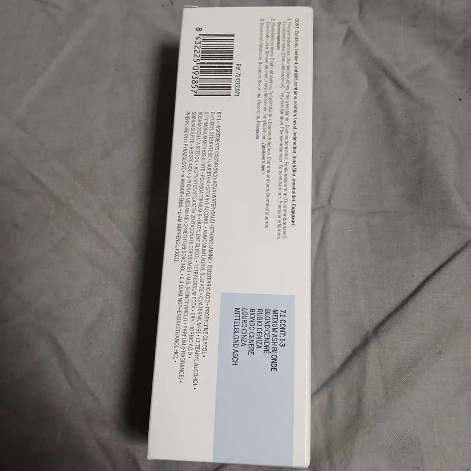 BOX OF APPROXIMATELY 12 REVLON PROFESSIONAL COLOR SUBLIME HAIR COLOUR CREME GEL – AMMONIA FREE PERMANENT COLOR, 75 ML-NO EXPIRY DATE SHOWN 